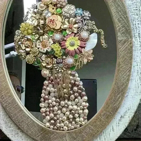 Hand Crafted Other - Jewelry  Brooch Necklace Art Handmade Floral Bouquet Vintage to Modern Jewelry